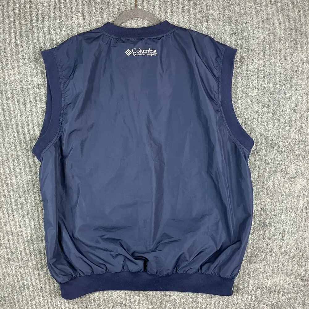 Columbia Vest Mens XL Navy Blue‎ Sleeveless Pullover Windbreaker Vintage 90s